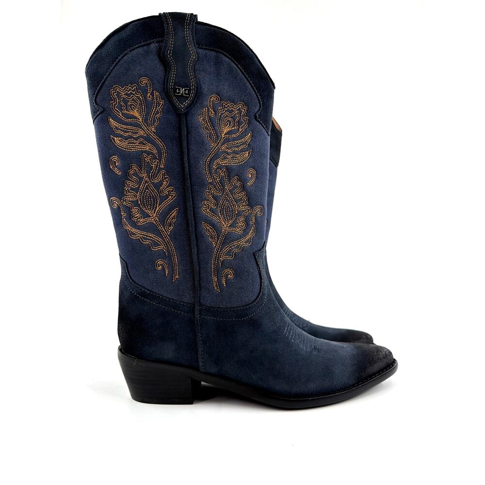Sam Edelman Atlantic Suede Leather Rue Western Boots Size 9M - Picture 8 of 14
